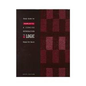 Study Guide for Concise Introduction to Logic 0534505368 Book Cover