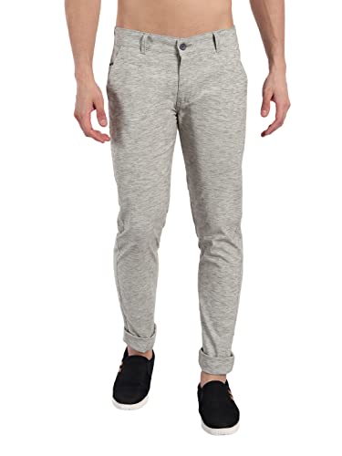 Image of Majestic Man Men's Slim Fit Mid Rise Casual Comfortable Trousers