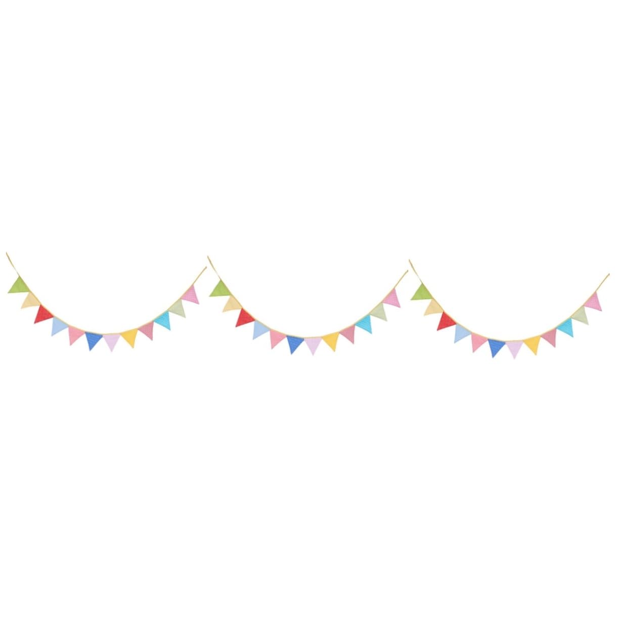 Gadpiparty 3 Set Di Bandierine Triangolari Punteggiate in Cotone Y Decorazioni Per Feste Di Compleanno Striscioni 12 Pezzi * 3