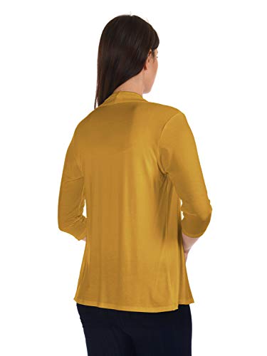 DFF Shop Women's Assymetrical Boyfriend Open 3/4 Sleeve Cardigan (Size: S- 5X)4