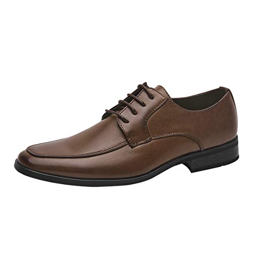 Colgo Oxford Shoes for Men, Lace up Classic Leather Dress Shoes Business Derby Shoes