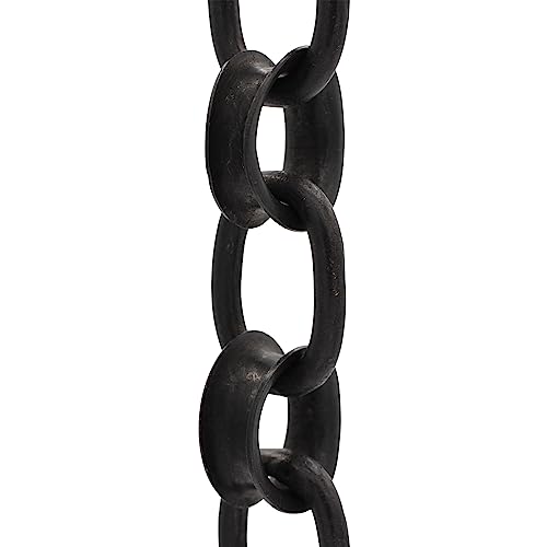 Image of RCH Hardware CH-24-OBB-3 Decorative Solid Brass Chain for Hanging, Lighting-Round Welded Links (3 ft /1 Yard) (Oil Bronzed Black)