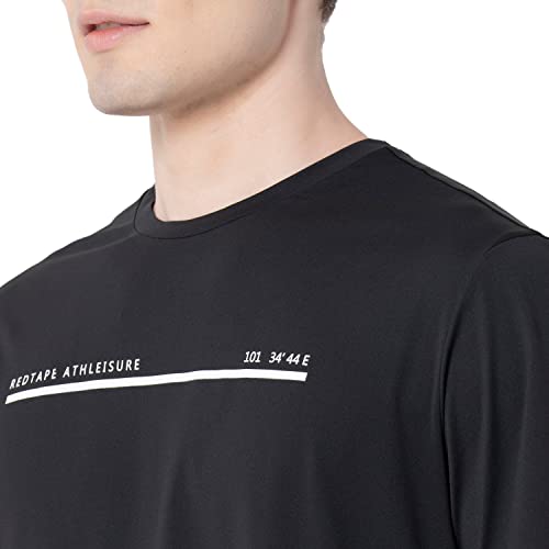 Image of Red Tape Printed Athleisure Round Neck T-Shirt for Men | Premium Comfort | Versatile Everyday Essential