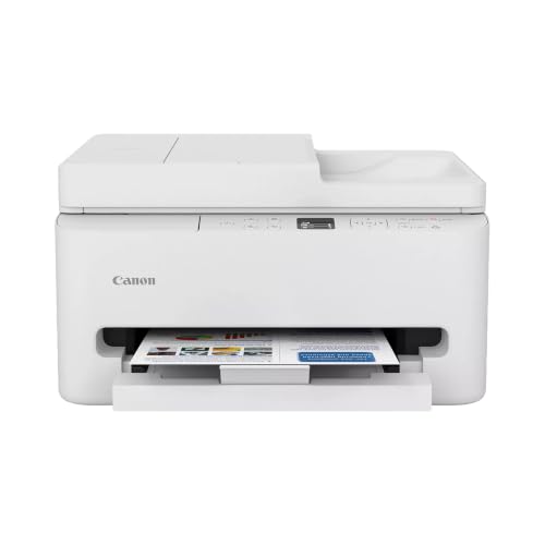 Image of Canon PIXMA TR7120 Wireless Color Inkjet Printer, Duplex Printing, White - Home Printer with Copier /Scanner, Auto Document Feeder, Compact Design, Intuitive Control Panel