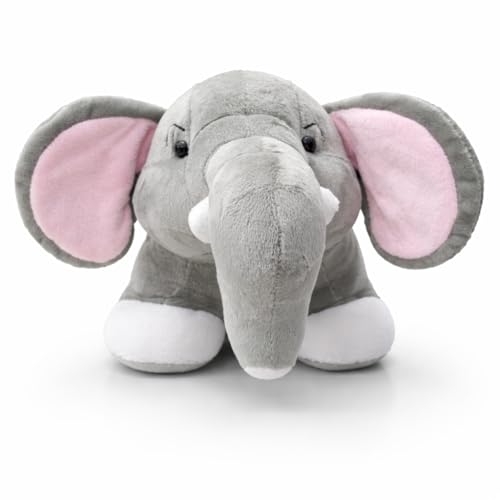 Image of Elephant Plush Toy | Soft Toy for Kids | Non-Toxic & Safe | BIS-Approved | Medium Size Stuffed Elephant | Grey