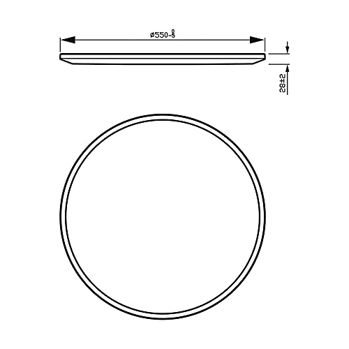 Philips Superslim Plafoniera 2.700K Ø54Cm Bianco - 6