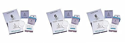 Whatman 1001-150 Qualitative Filter Paper Circles, 11 Micron, 10.5 s/100mL/sq inch Flow Rate, Grade 1, 150mm Diameter (Pack of 100) (3)