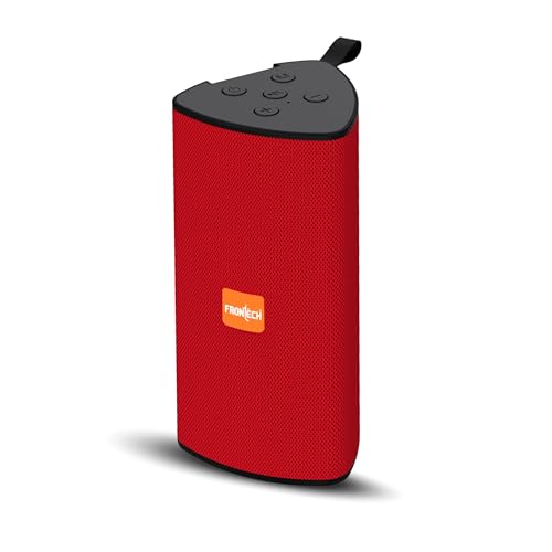 Image of FRONTECH Multimedia Speaker with FM Radio /USB /TF /and Aux Support 3 W Bluetooth Speaker / 800 mAh Battery, 1 Year Warranty (Red- SW-0182)