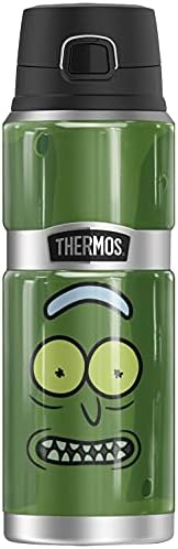 Rick and Morty Im Pickle Rick THERMOS STAINLESS KING Stainless Steel Drink Bottle, Vacuum insulated & Double Wall, 24oz