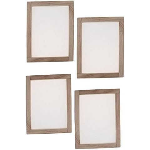4 Pieces Papermaking Screen Frame Traditional Deckle Mold Wooden Paper Making Tool for Kids Adults Handmade DIY Paper Crafts (19 * 25cm/7.5 * 9.8inch) Cover