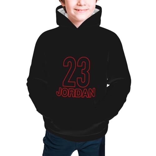 Boys Girls Fashion Hooded Sweater Hoodie With Pocket Sweatshirt Basketball Fans 23 Jordan-Style 15
