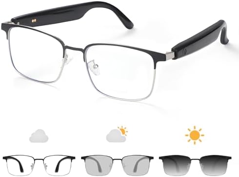 Bluetooth Audio Smart Glasses, Blue Light Glasses for Women Men, ...