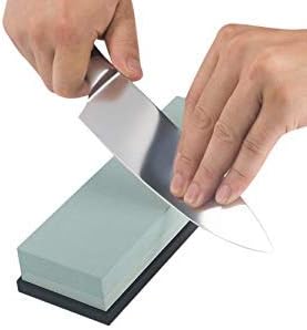 Miniatura 8 de TOPULORS Combinación de piedra de afilar cuchillos de doble cara (10006000) con base antideslizante para cocina, caza, cuchillos de bolsillo y