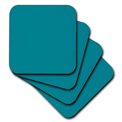 3dRose CST 159850 _ 2 Uni Bleu Sarcelle Simple Moderne Contemporain Solide Une Seule Couleur Turquoise Bleu-Vert Doux Dessous-de-Verre, (Lot de 8)