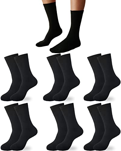 DIVABONNA 6 Pares Calcetines Térmicos Hombre - Calcetines Térmicos Mujer - Calcetines Invierno Hombre - Calcetines Invierno Mujer - Calcetines Trabajo - Calcetines Polares (40 - 46, Negro) Cover