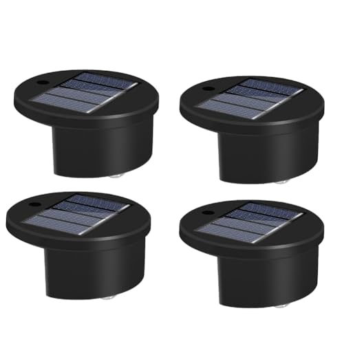 Remingtape Paquete de 4 luces solares para borde de piscina integradas, impermeables, inalámbricas, para piscinas sobre el suelo