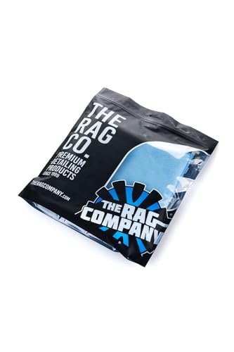 The Rag Company - Diamond Weave Glass & Window - Detailing Towels to Polish Mirrors & Chrome, Snakeskin Like Texture, Lint-Free, Streak-Free, 280gsm, 16in. x 16in, Blue (6-Pack)