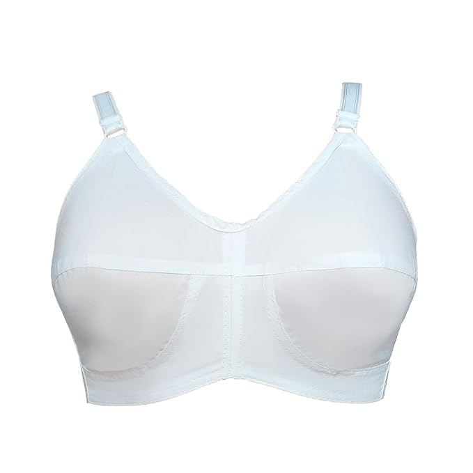 Teenager Women's Bra 100% Cotton Non Padded Wire Free Regular | Full-Coverage Bra, Pack of 1 Piece, White-image-14