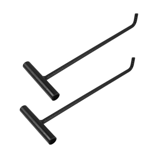 KICHOUSE Stainless Steel T Hook Manhole Cover Lifting Hooks Manhole Lid Puller Tool for Efficient Manhole Cover Removal