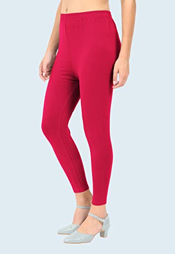 Image of POPOLO Women's Super Soft Ankle Length Cotton Lycra Solid Stretchable Legging