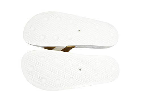 Henny Stripe Slides White Gold Slip On Men's Sandals4