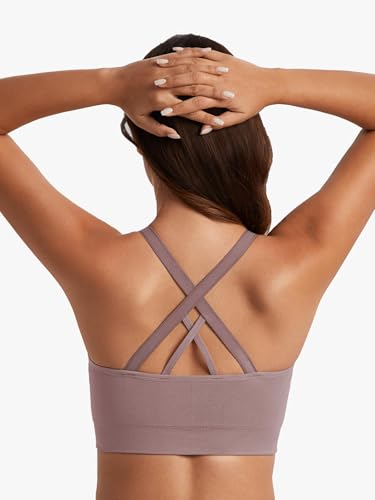 Image of Angelhood Nursing Bras for Breastfeeding, Seamless Nursing Sports Bra Medium Impact Support Maternity Bras for Pregnancy