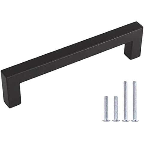 LONTAN 8 Stück Griffe für Küchenschränke Schwarz Möbelgriffe 160mm lochabstand Griffe Schwarz Matt Küchengriffe Schwarz Griffe Möbel Edelstahl Schubladengriffe J12BK160 Cover
