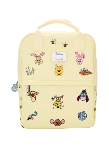 Loungefly Disney Winnie the Pooh Embroidered Characters Canvas Mini Backpack - BoxLunch Exclusive BLACK NONE