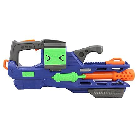 Dart Zone Destructor - Vollautomatischer Rapid-Load Blaster – Schnellladesystem ohne Magazine - Hohe Feuerrate - Inkl. 30 Original Darts - Robustes PVC - Blau