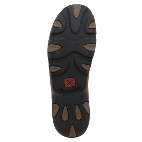 Image of Twisted X Men's Work Chukka Driving Moc, Moc Toe, Distressed Saddle (Electrostatic Dissipative), 10.5 M