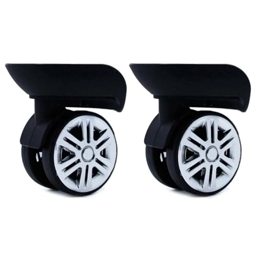 Anenog ラゲッジホイール 交換用 4ペア トロリーケース ラゲッジホイール DIY スーツケース修理パーツ, 1色, Small black