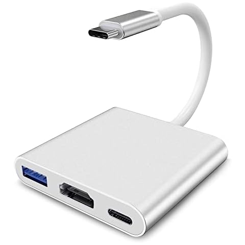 RAVIAD USB C to HDMI Adapter 4K - USB-C Digital AV Multiport Adapter with USB 3.0 & Type-C Charging for MacBook, iPad, and More Cover