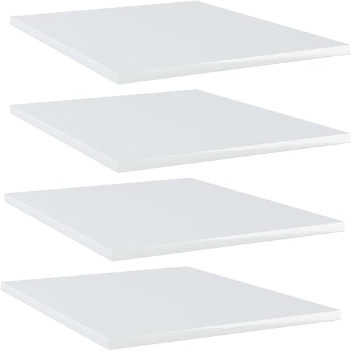 Miniatura 373 de Juego de 4 tableros de estantería, paneles de repuesto, unidades de almacenamiento, estantes de exhibición organizadores, gris hormigón, 31.5 x 11.8