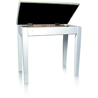 Delson 104-3W Banquette Piano simple avec coffre Blanc Laqué - Les Beatles, Paul McCartney, John Lennon, RIngo Starr, George Harrison Delson 104-3W Banquette Piano simple avec coffre Blanc Laqué – Image 2