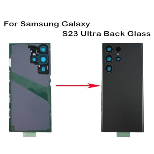 Tapa de vidrio Samsung S23 Ultra con adhesivo preinstalado para reparación hermética 3