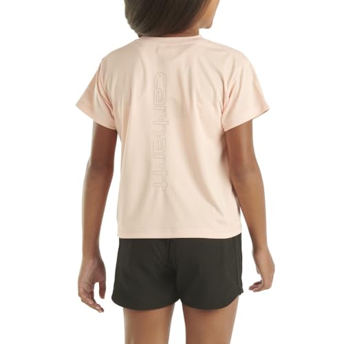 Carhartt Kid's CA7034 Force Sun Defender™ Short-Sleeve T-Shirt - Girl - X-Small (7) - Tropical Peach