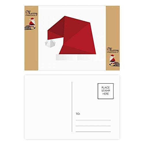 Cartes de remerciement de Noël lot de 20 avec illustration chapeau abstrait