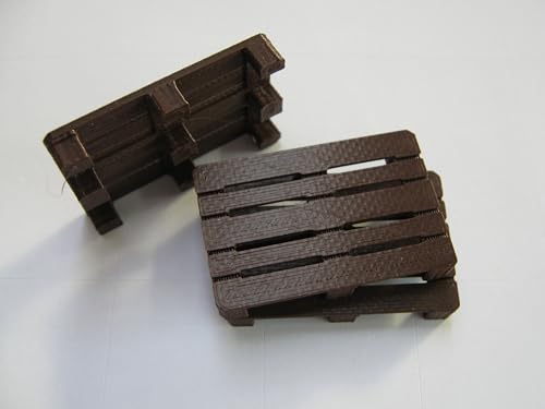 3 Paletten 1:32 Modellbauartikel, Kunststoff (Dunkelbraun)