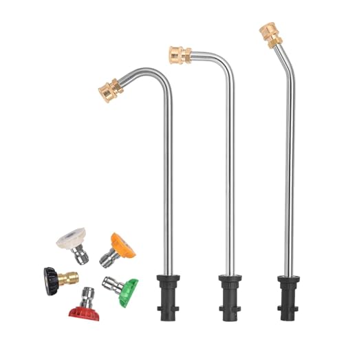 Rallonge Nettoyeur Haute Pression - Lance de Remplacement - Nettoyage Gouttière,Lance De Nettoyeur Haute Pression Avec 5 Buses À Pulvérisation - Balcon, Jardin et Extérieur