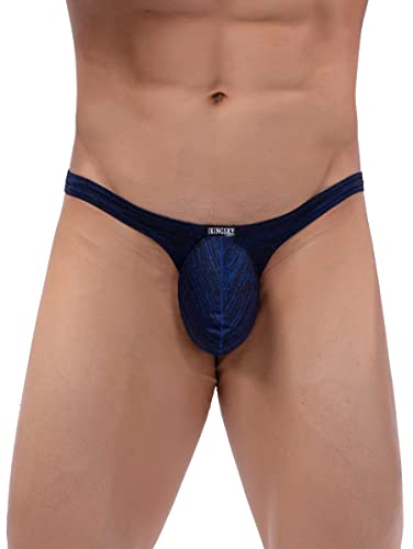 iKingsky Men's Breathable Pouch Thong Underwear Sexy Low Rise Bulge T-back Panties for Men2