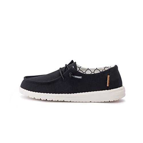 Image of HEYDUDE Girl's Wendy Linen (Toddler /Little Kid /Big Kid) Black 12 Little Kid M