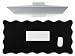 Hahafelt Scalloped Desk Mat Large Desk Pad Cute Coquette Table Mat Back to School Preppy Table Make up Pad Nonslip Graduation Gift with Stitching Waterproof Gaming(Black,31.5 x 15.8 Inches)