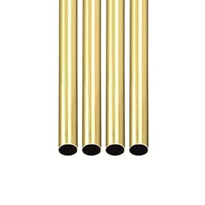 DTGN 8.5mm Messingrohre 4Stk Goldfarben Metallrohre