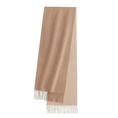 HOTDAY Cashmere Scarf - Winter Warmer With Double-sided Solid Color, Water Wave Pattern