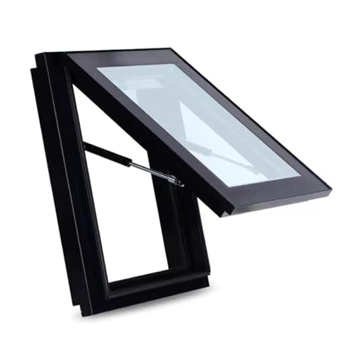 Ventana de techo de aluminio con vidrio templado, escotilla de acceso para ático y sótano