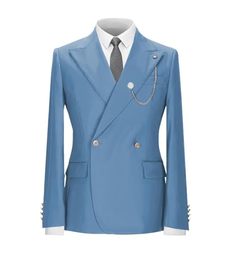 Men's 2 Piece Slim Fit Suit Two Button Fashion Prom Tuxedos for Men Casual Business Jacket & Pants2