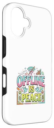 Mode Hors Ligne Quiet Mind Digital Detox Design Coque pour iPhone 16 – vue 3