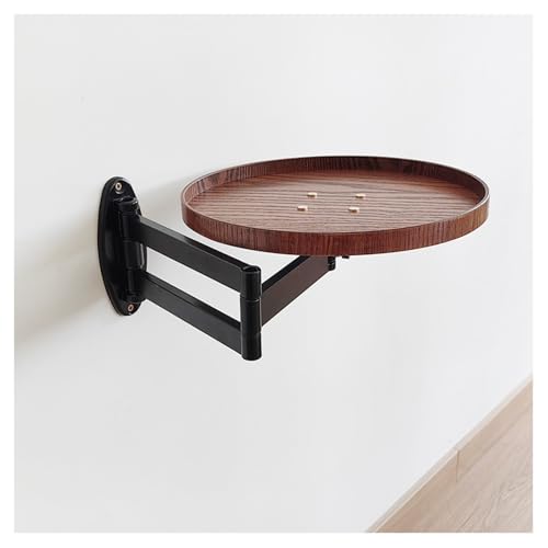 XWJOYW Mesa Redonda Plegable de Pared con Longitud telescópica Ajustable Escritorio pequeño de Pared Diseño extraíble y Reversible Recinto Elevado de 1 centímetro Diámetro de la Mesa Redonda: 30 CE