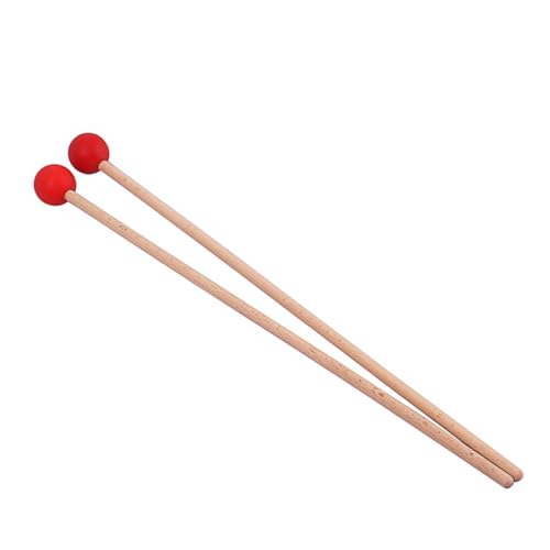 BESPORTBLE - BESPORTBLE Maillets de Percussion Gros Modèle Rouge avec Manche Bois Baguettes pour Xylophone et Glockenspiel Accessoires Instruments de Musique Éducatifs pour Garçon Fille