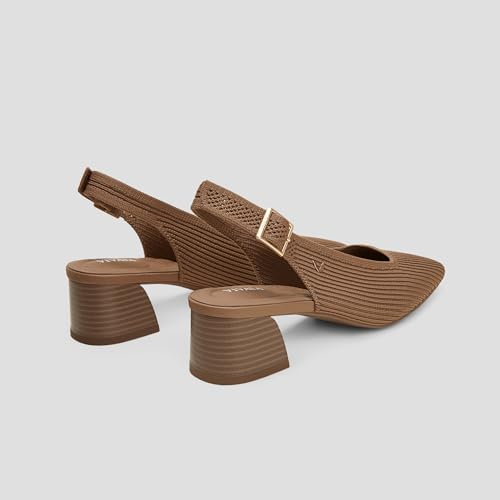 VIVAIA Melody Slingback Pro Square-Toe Block Heels For Women With Arch Support Comfortable Walking Sandals4